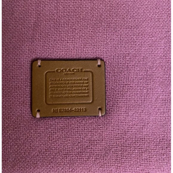 NWT Coach Women's Signature Pink Cashmere Scarf - Picture 2 of 2